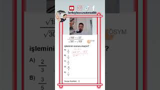 AZ ÖNCE ORTAÖĞRETİM KPSSDE SORULDU YOUTUBE VİDEOLARINDA BOL BOL ÇÖZMÜŞTÜK kpss kpssmatematik [upl. by Ahsatam]