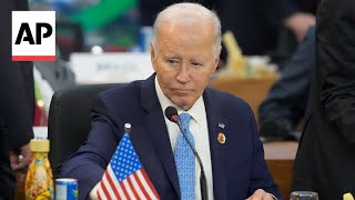 Biden urges G20 leaders to support Ukraines sovereignty increase pressure on Hamas [upl. by Noyart695]