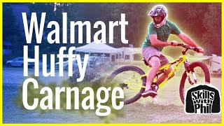 Will a Walmart Huffy survive a Downhill Mountain Bike Trail  Skills with Phil [upl. by Rotkiv]