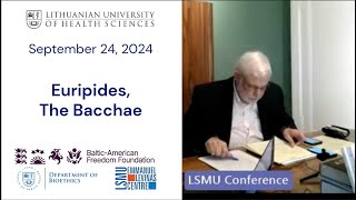 Lecture 3 Euripides The Bacchae [upl. by Idalia]