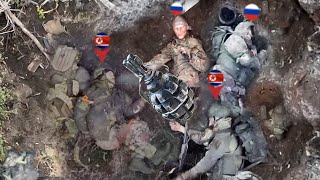 Ukrainian FPV drone ruthlessly wipe out North Korean and Russian marines who fail to escape in Kursk [upl. by Tiffany11]