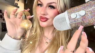 ASMR CLICKY WHISPERS amp Gentle Mouth Sounds  DELICATE Hand Movements With Glitter Triggers [upl. by Keelia339]