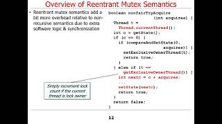 Java ReentrantLock Reentrant Mutex Semantics [upl. by Franzen]