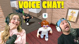 My dad uses ROBLOX VOICE CHAT for the FIRST TIME and its HILARIOUS MM2 Funny Moments [upl. by Anthiathia]