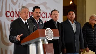 Conferencia de prensa extraordinaria por lo ocurrido en Tlahuelilpan Hidalgo [upl. by Ennaeiluj]