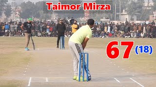 Need 67 Runs In 18 Balls Tamour Mirza Best Batting  Taimoor Mirza Sixes [upl. by Munafo]