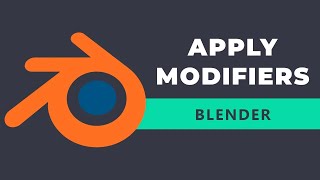 How To Apply Modifiers Apply Button in Blender  Blender 41 Tutorial [upl. by Leventis]