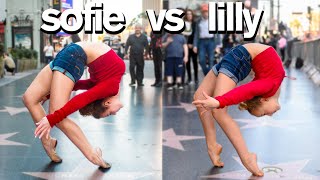 Dance Moms Lilly K vs Sofie Dossi  Funny Contortion Challenge [upl. by Atteuqahs]