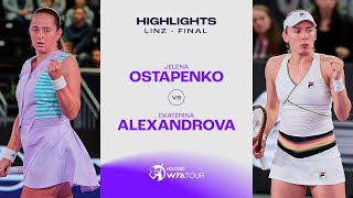 Jelena Ostapenko vs Ekaterina Alexandrova  2024 Linz Final  WTA Match Highlights [upl. by Kauppi]