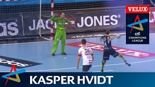 Nosescratching save from Kasper Hvidt against Montpellier  VELUX EHF Champions League [upl. by Aluk]