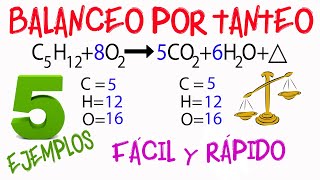 ⚖️ BALANCEO de ecuaciones por TANTEO Fácil y Rápido  QUÍMICA [upl. by Harneen]