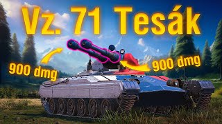 Vz 71 Tesak  New Czech Light Tank with 1800 Damage Burst [upl. by Eidna395]