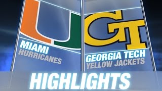 Miami vs Georgia Tech  2014 ACC Football Highlights [upl. by Herod649]