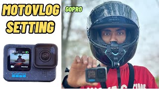 Gopro Best Motovlogging Setting  gopro hero 12 black motovlog setting setup motovlog gopro [upl. by Bentlee]