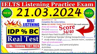 IELTS LISTENING PRACTICE TEST 2024 WITH ANSWERS  21032024 [upl. by Eusassilem29]