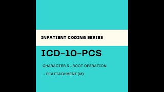 ICD10PCS Root Operation Group 4  Reattachment shorts [upl. by Iran]