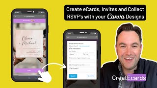 How to Create INVITATIONS AND COLLECT RSVP’s for FREE  Canva  CreatEcards Tutorial [upl. by Ahsei]