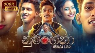 Nurangana නුරංගනා  Oshada Akash official Lyrics video [upl. by Annabal]