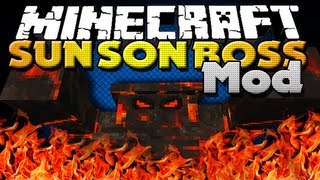 Minecraft Mod  Sun Boss Mod  New Boss Items Dimension and Mobs [upl. by Eak]