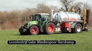 Loonbedrijf Gebr Blankespoor injecteren met Fendt 820 en JAKO BT12500 [upl. by Fisken]