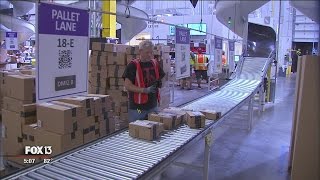 Inside an Amazon fulfillment center [upl. by Queena]