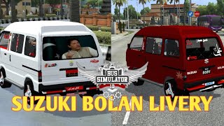 Suzuki bolan livery  bus simulator Indonesia Suzuki bolan carry daba livery download busgames [upl. by Jit]