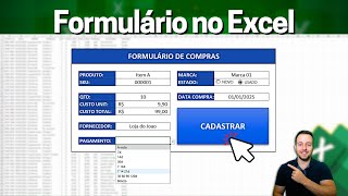 Como Fazer Formulário Automático no Excel para Cadastrar Informações na Planilha [upl. by Repip]