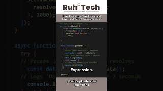 JavaScript async await javascriptinterviewquestions javascripttutorial javascript job [upl. by Aidul]