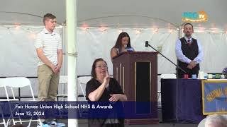 Fair Haven Union High School NHS amp Awards  June 13 2024 [upl. by Esilrac]