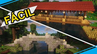 PUENTES SENCILLOS PARA TU MUNDO  MINECRAFT [upl. by Oirrad]