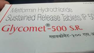 Glycomet 500 MG Tablet SR Uses Dosage Side Effects in hindi [upl. by Skelton619]