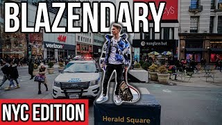 Day in the Life of Blazendary in NYC Hypebeast Adventures [upl. by Esorrebma]