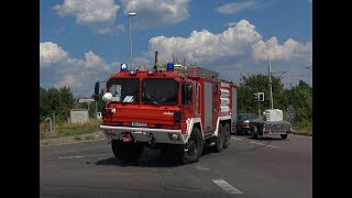 Einsatzfahrten zum Großbrand bei den Kreiswerken Delitzsch am 30072018 [upl. by Farrar]