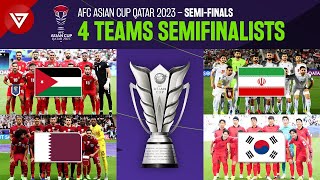 🔵 Semifinalists AFC Asian Cup Qatar 2023 2024 All Teams Qualified [upl. by Seravart]