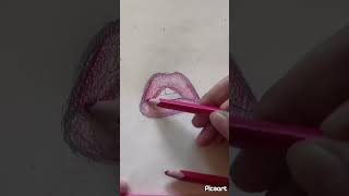 How to draw glossy lips tutorial 🎨👄💋 art [upl. by Nivac]