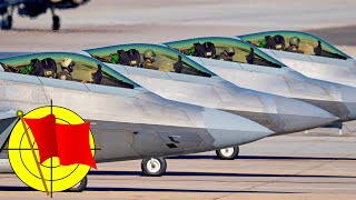 Red Flag 22 Mass takeoff of F22 and F35 fighters during exercises in the USA [upl. by Meagher]