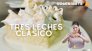 ¡TRES LECHES CLÁSICO Fácil y delicioso Con todos los tips desde cero  Sandra Jarufe  Pasteleria [upl. by Erised]