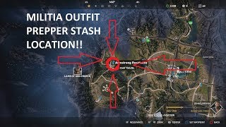 Far Cry 5 Militia Outfit Prepper Stash LOCATION [upl. by Yrreiht]