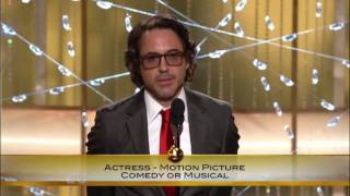 Robert Downey Jr Golden Globe Awards 2011 speech FULL HQ [upl. by Hasheem506]