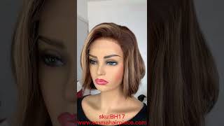 New arrivalshighlights wave short style side parting human hair [upl. by Yrrad630]