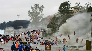 Philippines Typhoon PEPITO Footage Unbelievable Storm [upl. by Ayotahs]