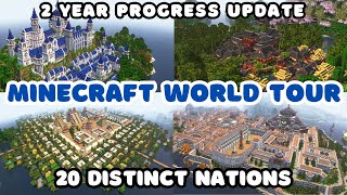 Aszulis World Tour 30  20 Different Minecraft Kingdoms  2 Years Progress Update [upl. by Nnaitak936]