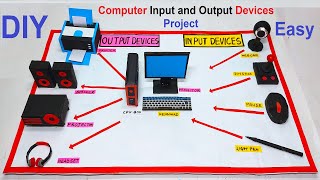 computer input and output devices project model  diy  simple and easy  howtofunda [upl. by Anuayek166]