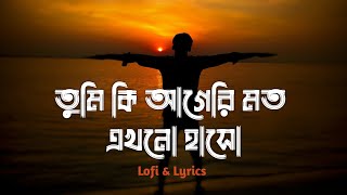 তুমি কি আগেরি মত এখনো হাসো ki Chile Amar bolona Tumi simple LoFi music [upl. by Nitsyrc989]