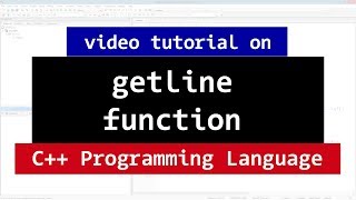 C getline Function  Reading an Entire Line from Streams  Video Tutorial [upl. by Ruyam]