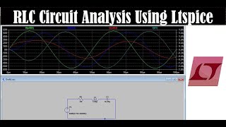 RLC circuit analysis using LTSPICE software  Transient analysis RLC circuit  LTspice Series RLC [upl. by Cloris]