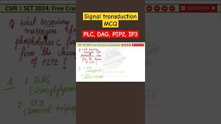 Signaling Pathway Important Question for CSIR 2024  Biodotcom  csir set shorts [upl. by Sokin754]