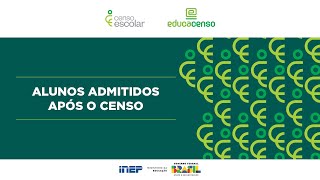 Alunos admitidos após o Censo  2ª Etapa do Censo Escolar 2023 [upl. by Nodyarg652]