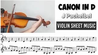 Free Sheet Canon In D  Pachelbel Violin Sheet Music [upl. by Enileuqcaj649]