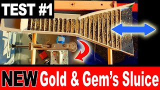 Automatic Gold Sluice Box  Test Run  goldpanning Gold and Gemstones Recovery [upl. by Naujid]